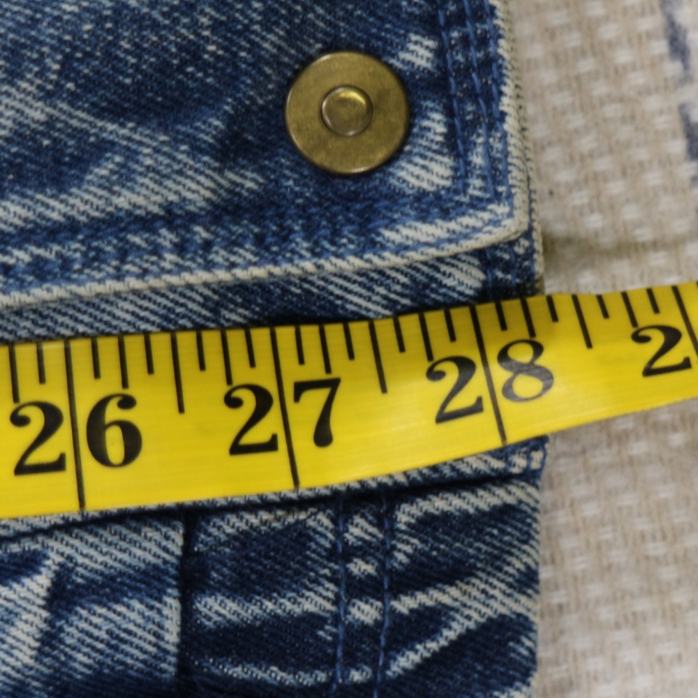 VTG EAGLES RIDGE Acid Wash Denim Bomber Jacket Sz Lg - Picture 7 of 8